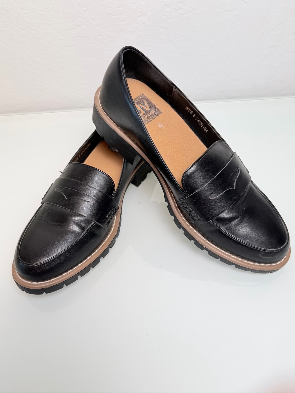 Dolce Vita Women's Catalina Black Penny Loafers Size 8